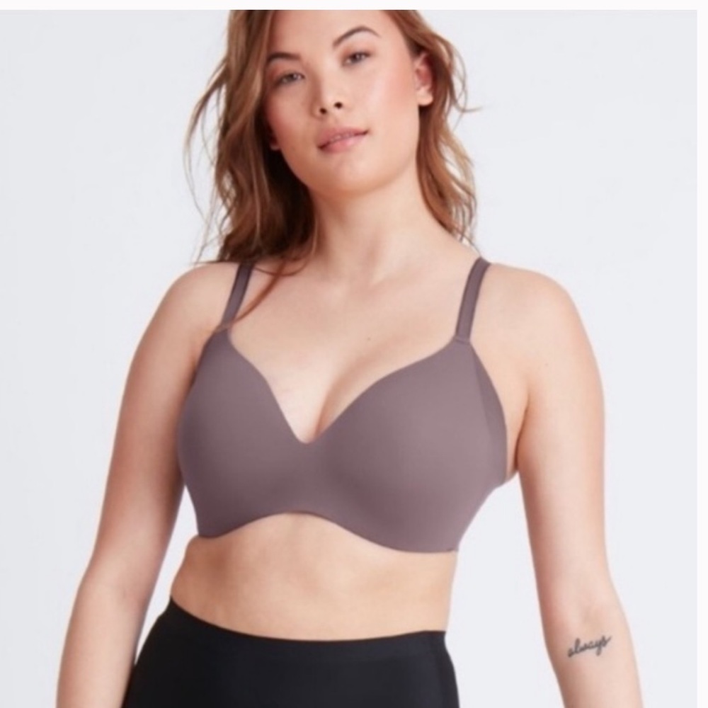 Knix NEW Wingwoman Wireless Comfort Bra Molded Cups Wing Support 8 Violet Dusk